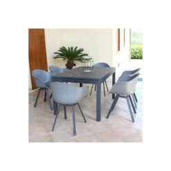 Sedia A Poltroncina Con Braccioli In Polipropilene Antracite - Maui -Vendite Ediliamo sedia in polipropilene antracite maui 3