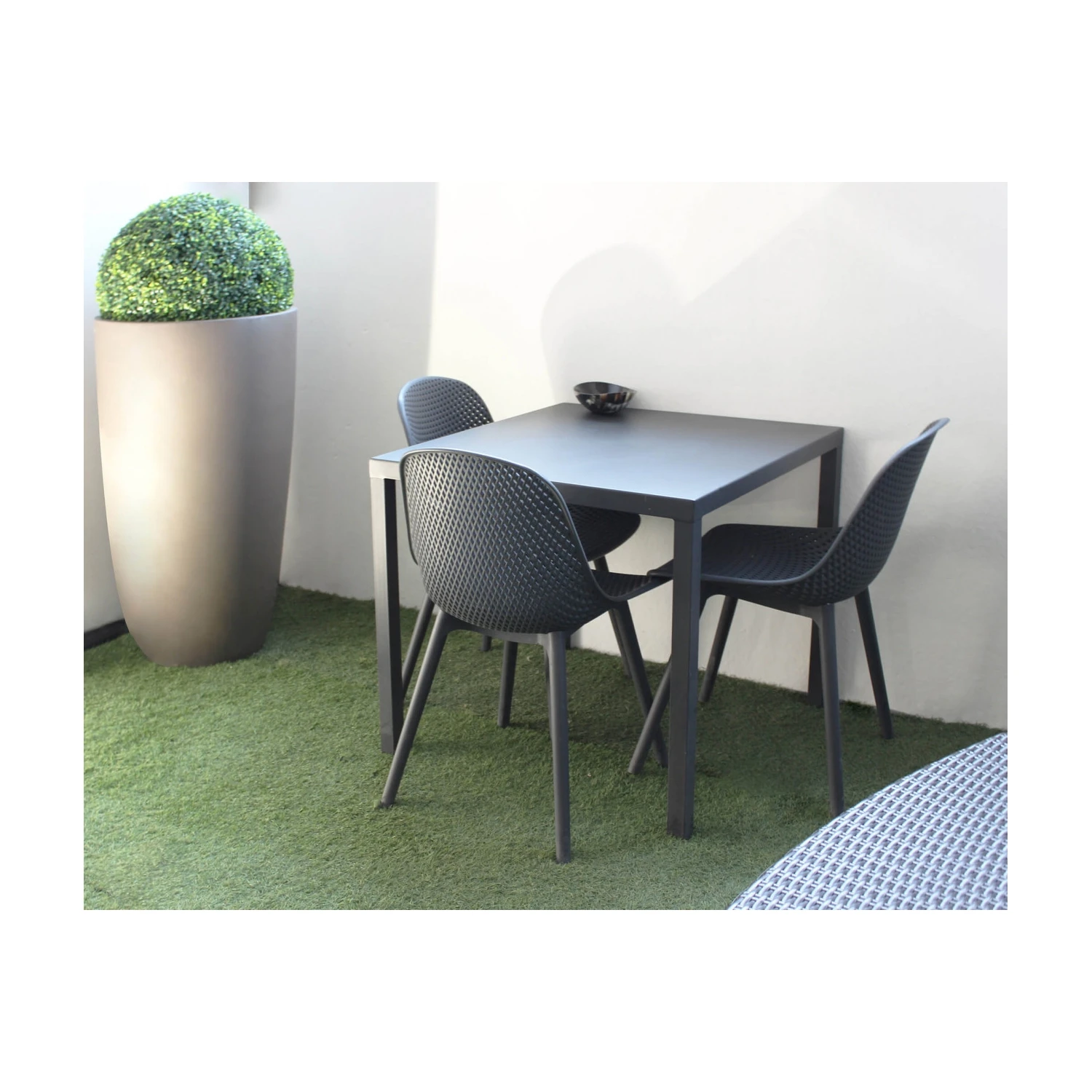 Sedia In Polipropilene Antracite Vichy 5 Sedia In Polipropilene Antracite Vichy - immagine 5