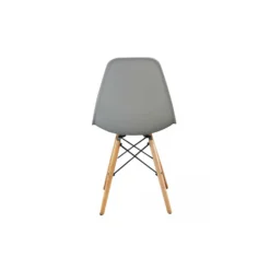 Sedia In Polipropilene E Gambe In Legno Grigia - Moritz -Vendite Ediliamo sedia in polipropilene e gambe in legno grigia moritz 2