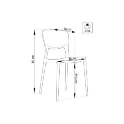 Sedia In Polipropilene Mets - Bianca -Vendite Ediliamo sedia in polipropilene mets bianca 4