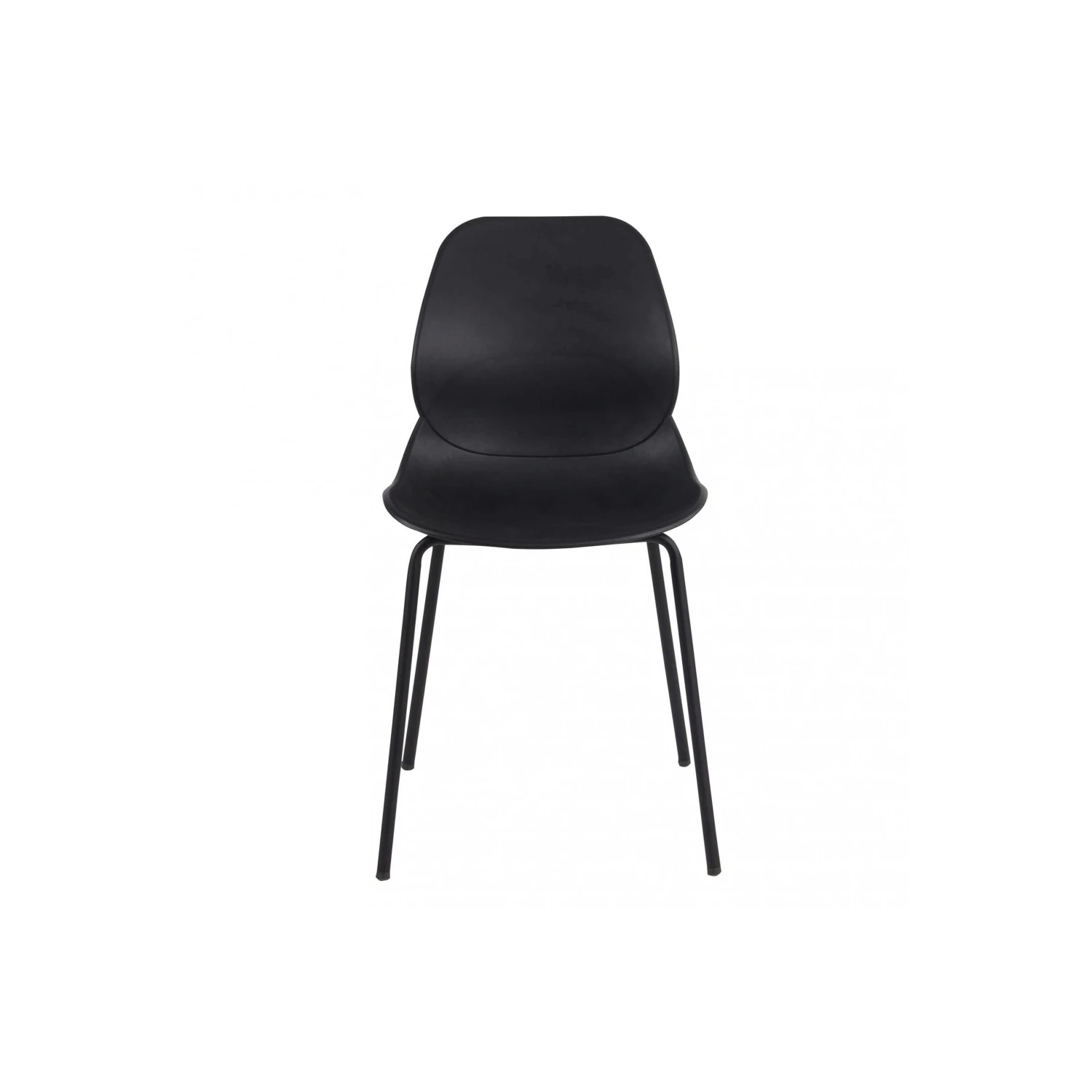 Sedia In Polipropilene Nera Con Gambe In Metallo - Stoccarda 2 Sedia In Polipropilene Nera Con Gambe In Metallo - Stoccarda - immagine 2