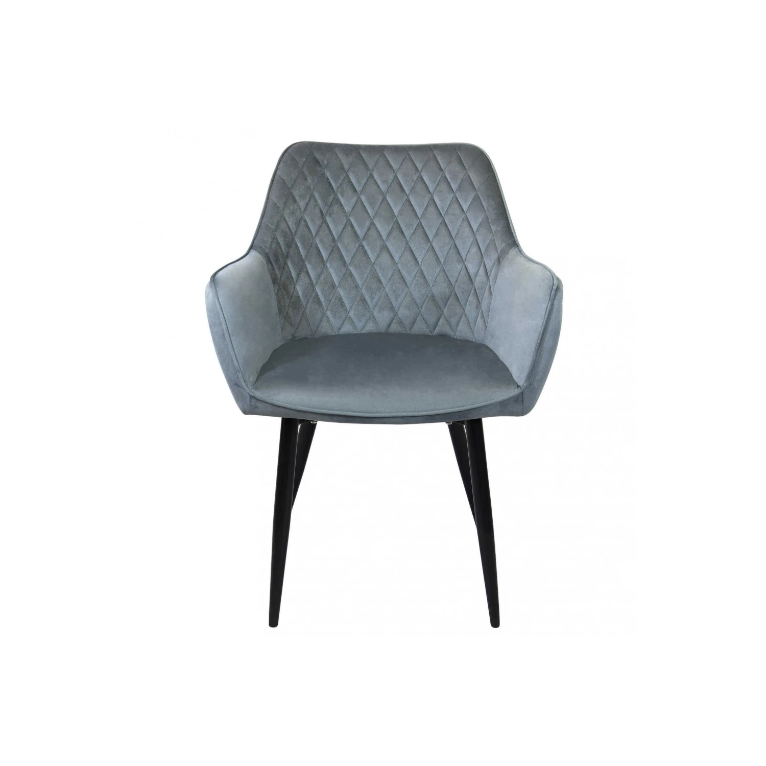 Sedia In Velluto A Poltroncina Con Braccioli Grigia - Candy 2 Sedia In Velluto A Poltroncina Con Braccioli Grigia - Candy - immagine 2