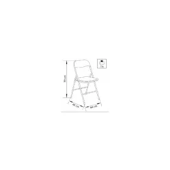 Sedia Pieghevole Salvaspazio Imbottita Di Colore Blu