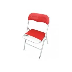 Sedia Pieghevole Salvaspazio Imbottita Di Colore Rosso