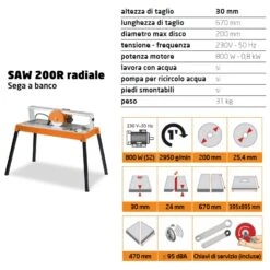 Sega A Banco SAW 200R Radiale COMER -Vendite Ediliamo sega a banco saw 200r radiale comer 1