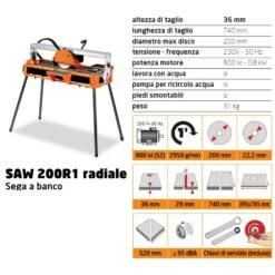 Sega A Banco SAW 200R1 Radiale COMER -Vendite Ediliamo sega a banco saw 200r1 radiale comer 1