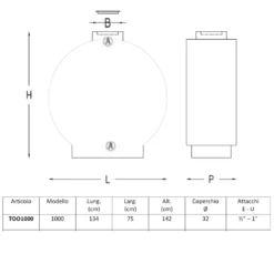 Serbatoio 1000 Litri Passaporte In Polietilene Da Esterno