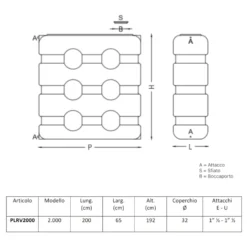 Serbatoio 2000 Litri Verticale Parallelepipedo Esterno PE