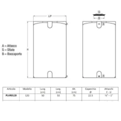 Serbatoio Acqua 120 Litri Verticale PE Atossico Da Esterno -Vendite Ediliamo serbatoio acqua 120 litri verticale pe atossico 2
