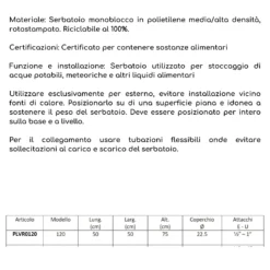 Serbatoio Acqua 120 Litri Verticale PE Atossico Da Esterno -Vendite Ediliamo serbatoio acqua 120 litri verticale pe atossico 3