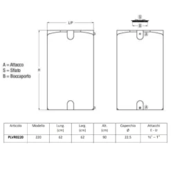Serbatoio Acqua 220 Litri Verticale PE Atossico Da Esterno 6 Serbatoio Acqua 220 Litri Verticale PE Atossico Da Esterno -Vendite Ediliamo serbatoio acqua 220 litri verticale pe atossico da esterno 2