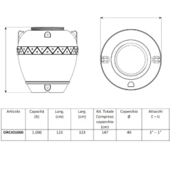 Serbatoio Per Acqua 1000 Litri Polietilene Orcio