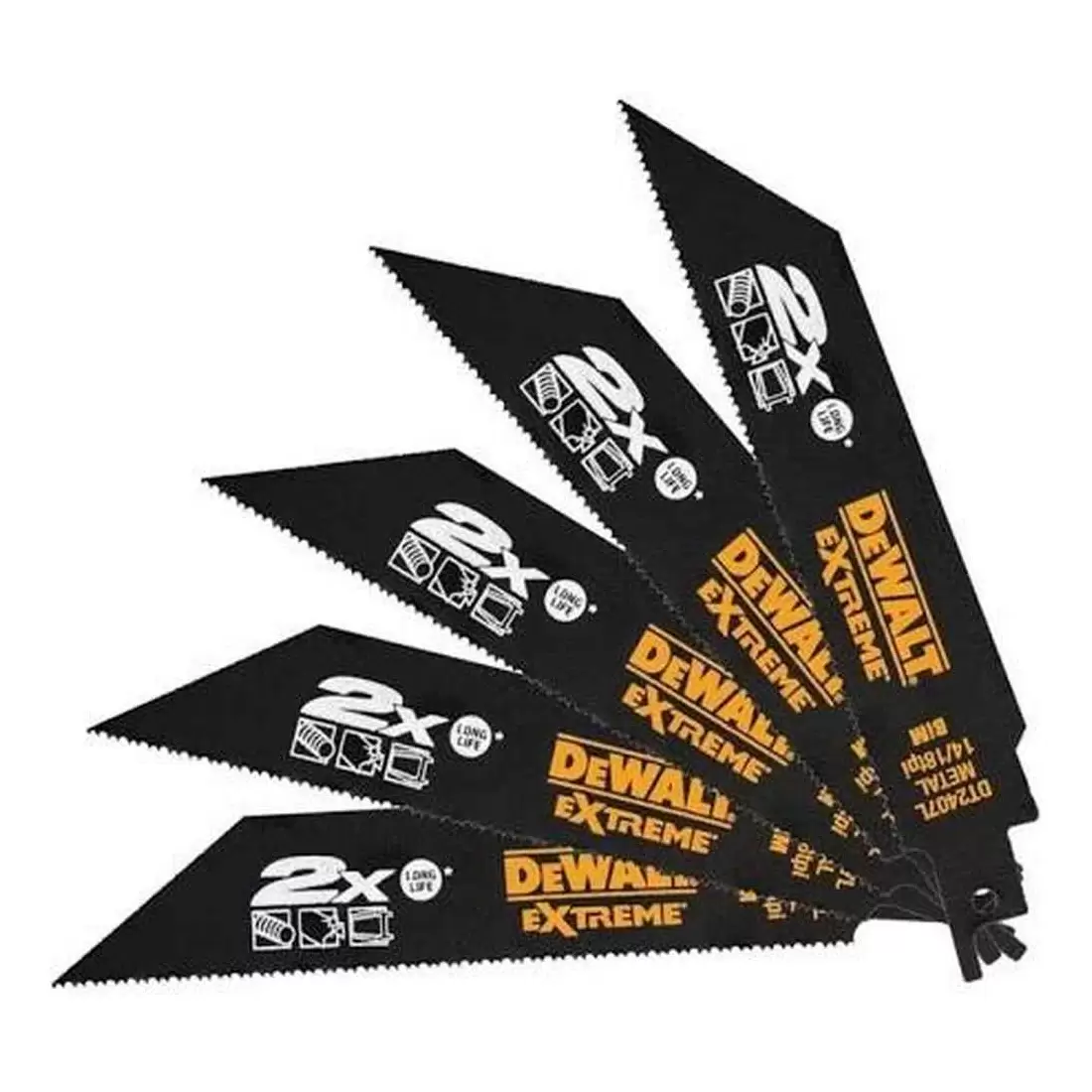 Set 5 Lame Per Sega Bi-metal Su Metallo 152 X 1.4 - 1.8 Mm DT2407L DeWalt 1 Set 5 Lame Per Sega Bi-metal Su Metallo 152 X 1.4 - 1.8 Mm DT2407L DeWalt