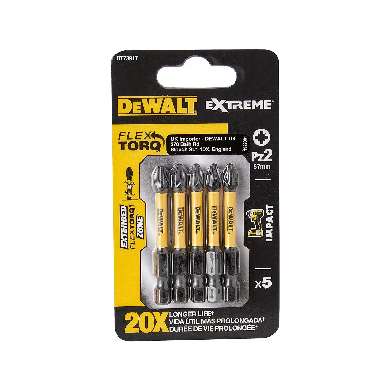 Inserti Avvitatore 50mm 5pz DT7391T DeWalt 2 Inserti Avvitatore 50mm 5pz DT7391T DeWalt - immagine 2