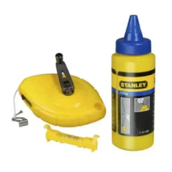 Set Tracciatore Powerwinder+polvere Blu 113gr+Livella Stanley