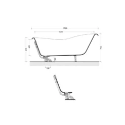 Sifone A Vista + Piedi Per Vasca Freestanding Flaminia -Vendite Ediliamo sifone a vista piedi per vasca freestanding flaminia 3