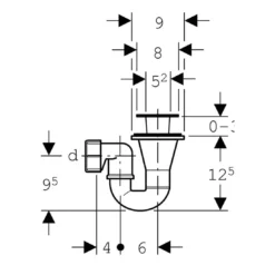 Sifone Per Piatto Doccia Piletta Cromata Geberit 150071211 -Vendite Ediliamo sifone per piatto doccia piletta cromata geberit 150071211 1