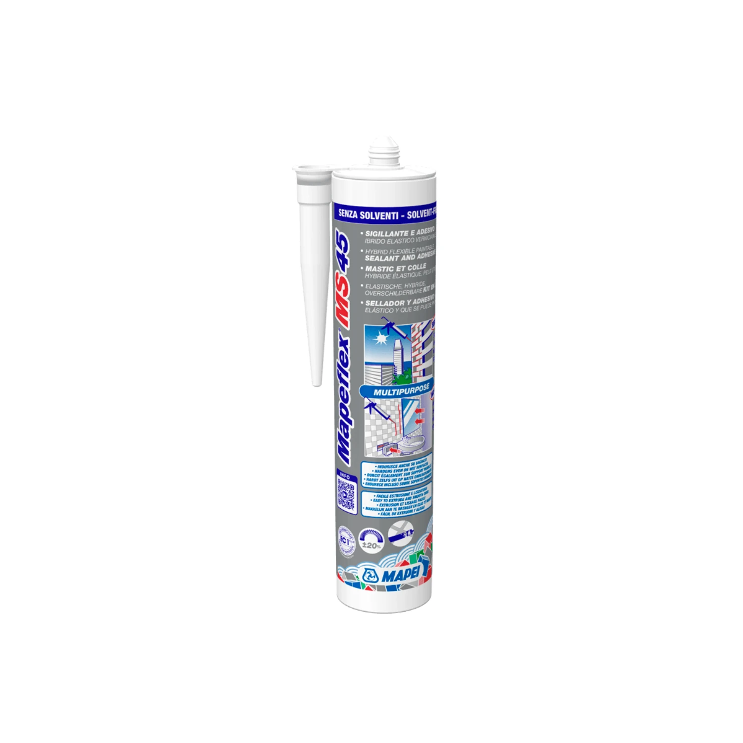 Silicone Ed Adesivo Mapeflex MS45 Mapei 300 Ml 1 Silicone Ed Adesivo Mapeflex MS45 Mapei 300 Ml