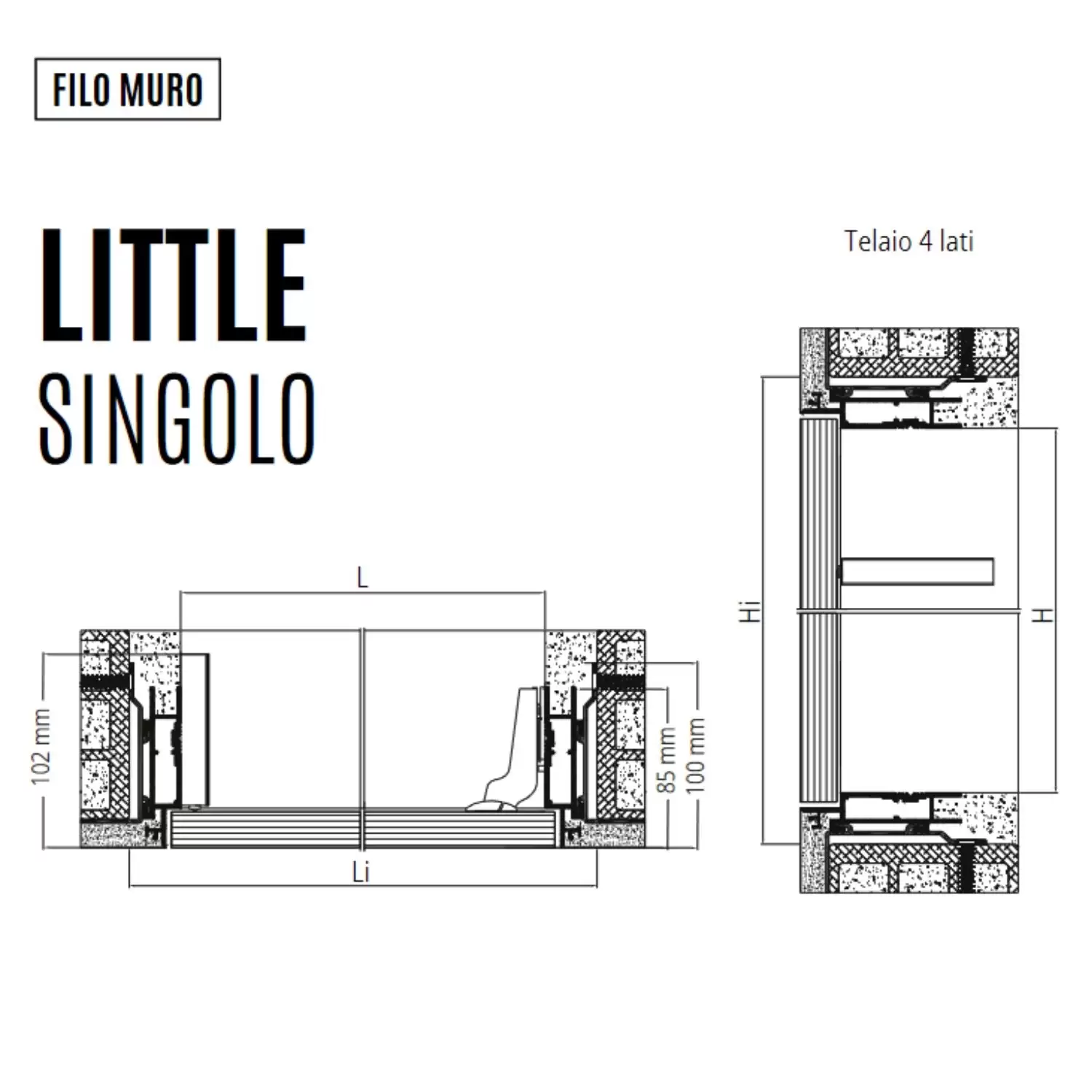 Sportello Per Parete A Filomuro Singolo Little Scrigno 2 Sportello Per Parete A Filomuro Singolo Little Scrigno - immagine 2