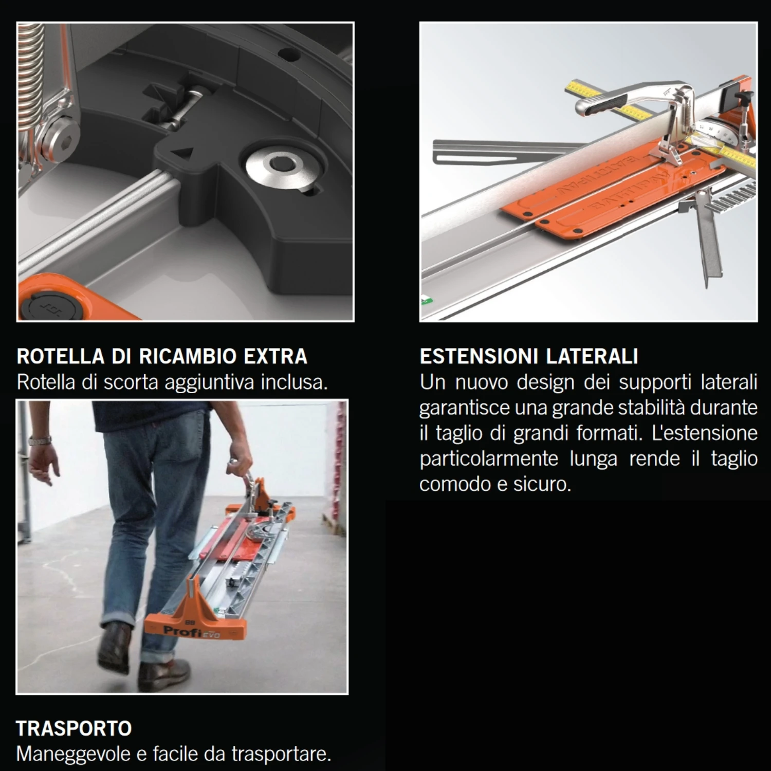 Tagliapiastrelle Professionale A Spinta Profi 133 Evo Battipav 4 Tagliapiastrelle Professionale A Spinta Profi 133 Evo Battipav - immagine 4