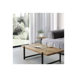 Tavolino Basso Stile Industrial 135x75x40cm - BEAUMONT