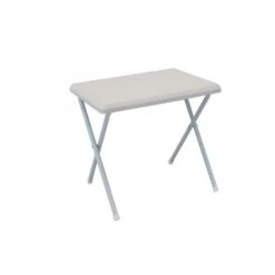 Tavolino Pieghevole In Acciaio 52x37x47h Cm - Bianco