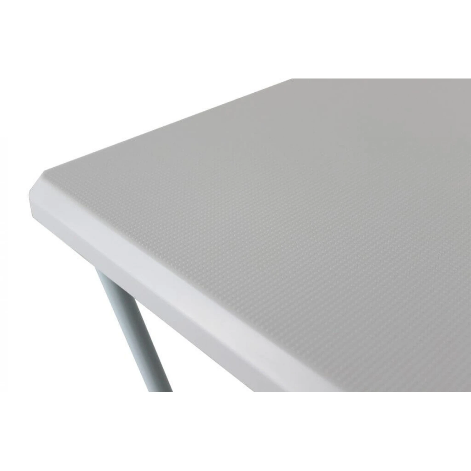 Tavolino Pieghevole In Acciaio 52x38x68h Cm - Bianco 2 Tavolino Pieghevole In Acciaio 52x38x68h Cm - Bianco - immagine 2