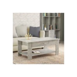 TAVOLINO SALOTTO MYRTO GRIGIO EFFETTO CEMENTO