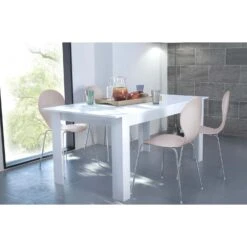 Tavolo Allungabile Da 160 A 200 Cm Bianco - Gemma