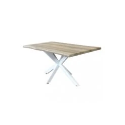 Tavolo Da Pranzo 160 Cm Quercia Chiaro Con Struttura Bianca - Floyd