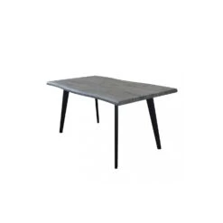 Tavolo Da Pranzo 160x90 Antracite Effetto Legno - Dalbert