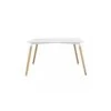 Tavolo Da Pranzo Bianco Con Gambe In Legno 140x80 Cm - LIONE -Vendite Ediliamo tavolo da pranzo bianco con gambe in legno 140x80 cm lione