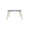Tavolo Da Pranzo Grigio Con Gambe In Legno 120x80 Cm - LIONE -Vendite Ediliamo tavolo da pranzo grigio con gambe in legno 120x80 cm lione