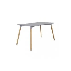 Tavolo Da Pranzo Grigio Con Gambe In Legno 120x80 Cm - LIONE 5 Tavolo Da Pranzo Grigio Con Gambe In Legno 120x80 Cm - LIONE -Vendite Ediliamo tavolo da pranzo grigio con gambe in legno 120x80 cm lione 2