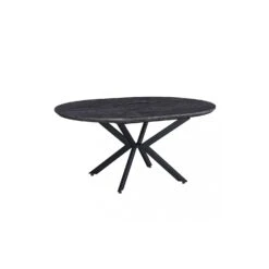 TAVOLO ROTONDO ALLUNGABILE GARRY ANTRACITE EFFETTO LEGNO 120/160 X 120