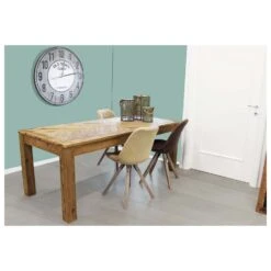 Tavolo In Legno 200x90 Cm Di Pino Riciclato - SPIKE