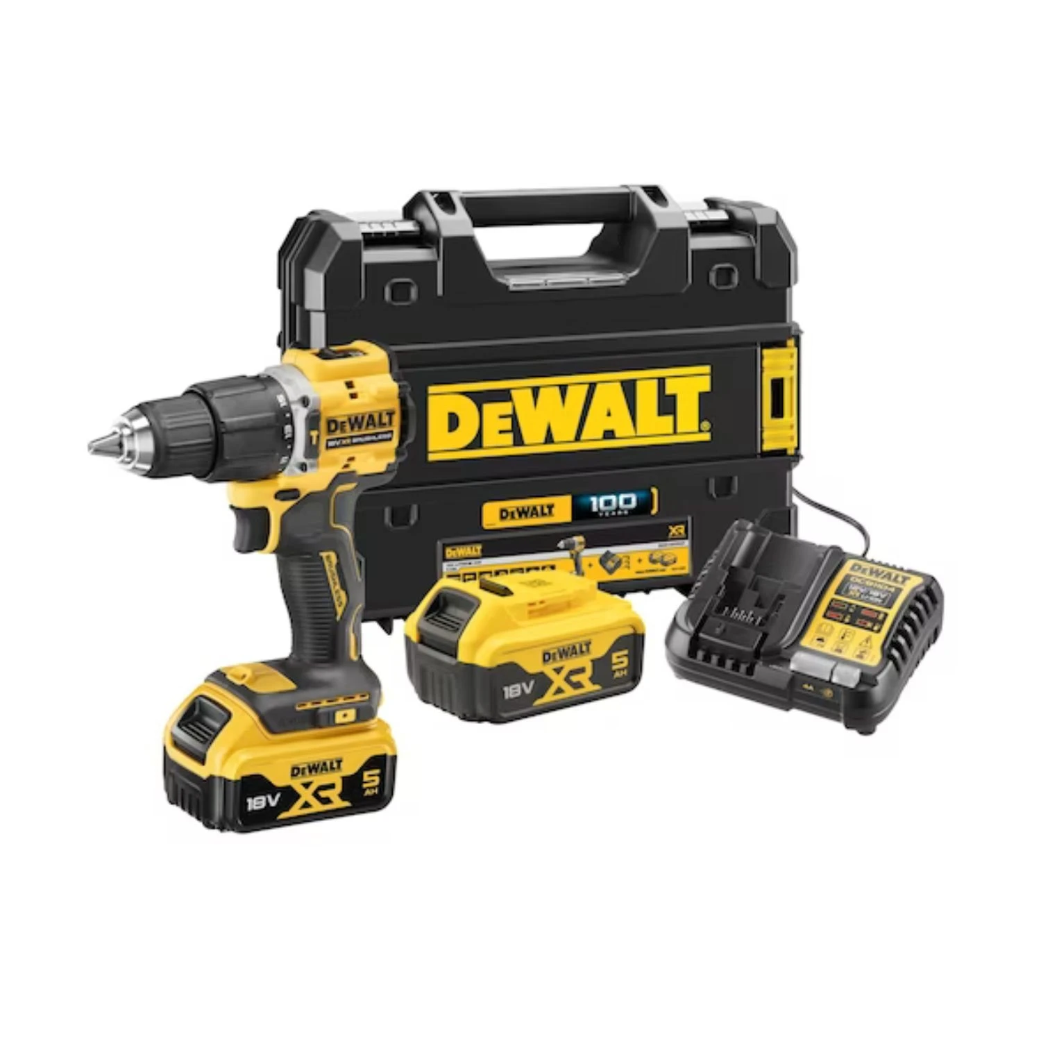 DeWALT Trapano Avvitatore Con Percussione 100 ANNI 18V XR 1 DeWALT Trapano Avvitatore Con Percussione 100 ANNI 18V XR