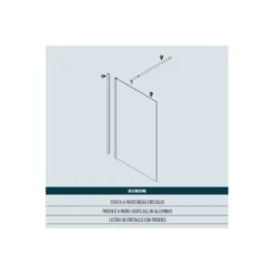 Box Doccia Walk-In Cromo Lucido Cristallo 8mm Monet 14 Box Doccia Walk-In Cromo Lucido Cristallo 8mm Monet -Vendite Ediliamo walk in cristallo temprato 8mm monet aquana 4