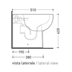 Wc A Pavimento 51x36 Cm Flaminia Bianco QK117RG 10 Wc A Pavimento 51x36 Cm Flaminia Bianco QK117RG -Vendite Ediliamo wc a pavimento 51x36 cm flaminia bianco qk117rg 3
