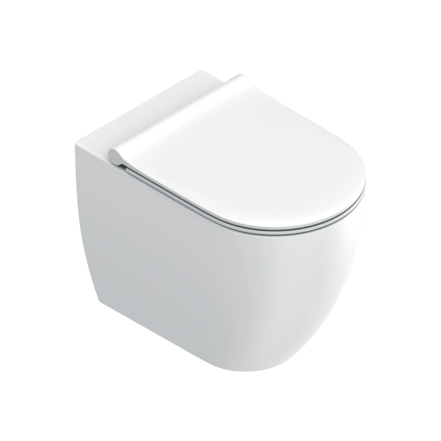 Wc A Pavimento 55x35 Sfera 55 Traslato Catalano Bianco Opaco 2 Wc A Pavimento 55x35 Sfera 55 Traslato Catalano Bianco Opaco - immagine 2
