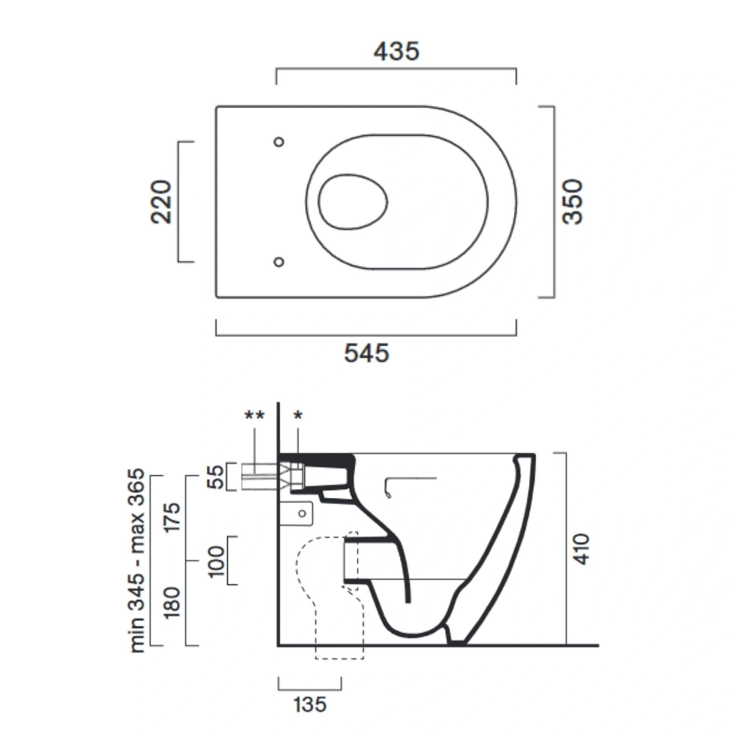 Wc A Pavimento 55x35 Sfera 55 Traslato Catalano Bianco Opaco 3 Wc A Pavimento 55x35 Sfera 55 Traslato Catalano Bianco Opaco - immagine 3