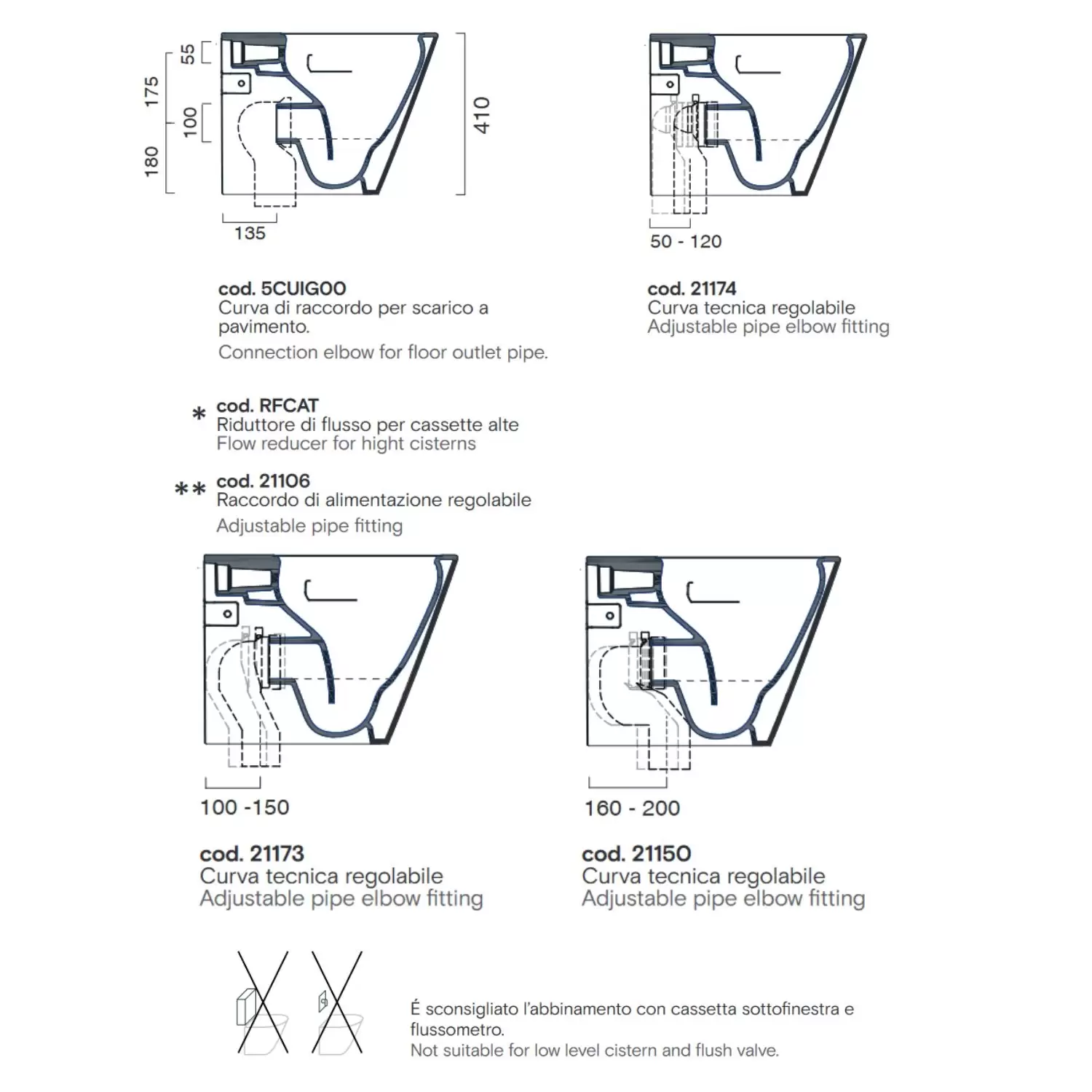 Wc A Pavimento 55x35 Zero Traslato Catalano 5 Wc A Pavimento 55x35 Zero Traslato Catalano - immagine 5