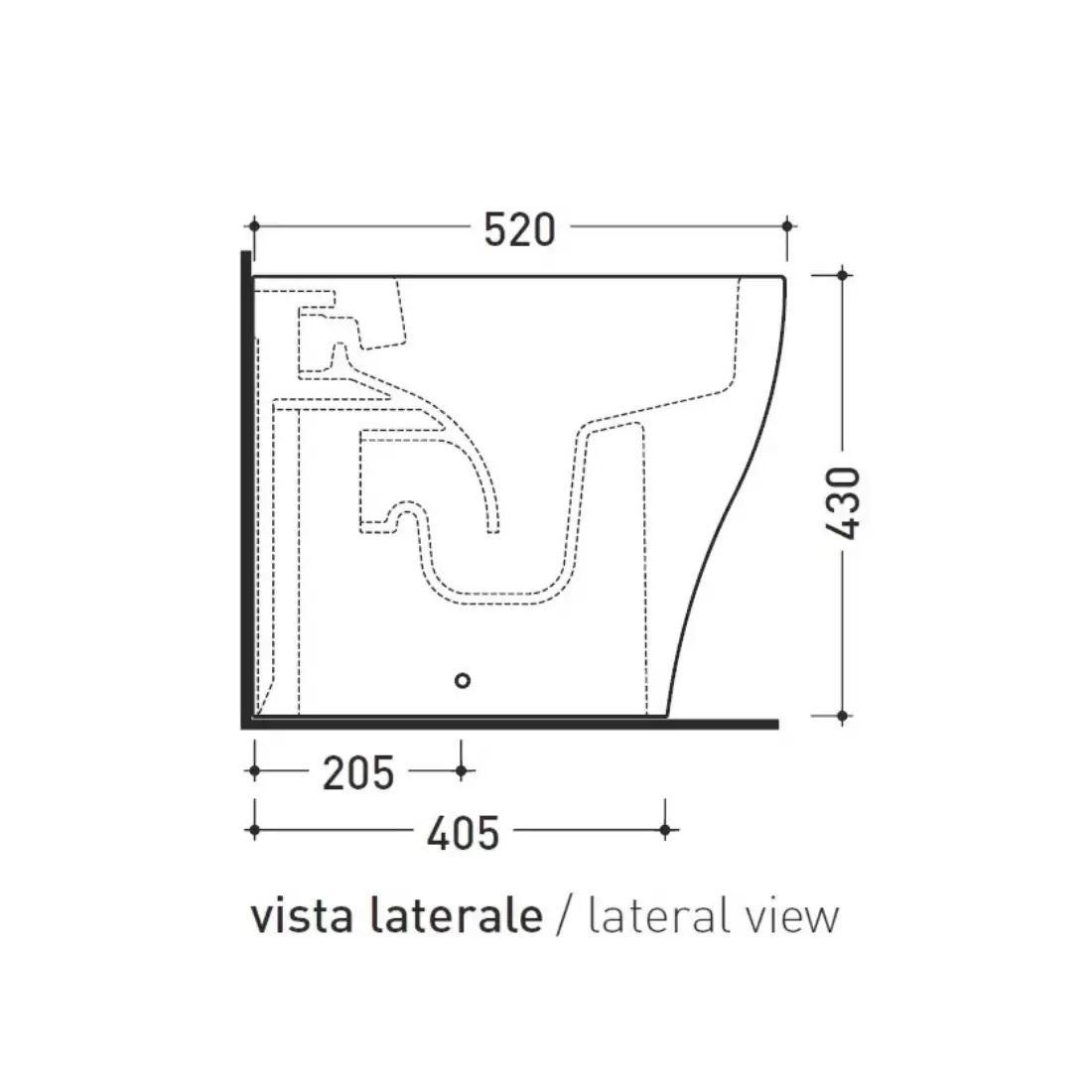 Wc A Pavimento 52x36 Cm Bianco App Plus AP117RG Flaminia 3 Wc A Pavimento 52x36 Cm Bianco App Plus AP117RG Flaminia - immagine 3