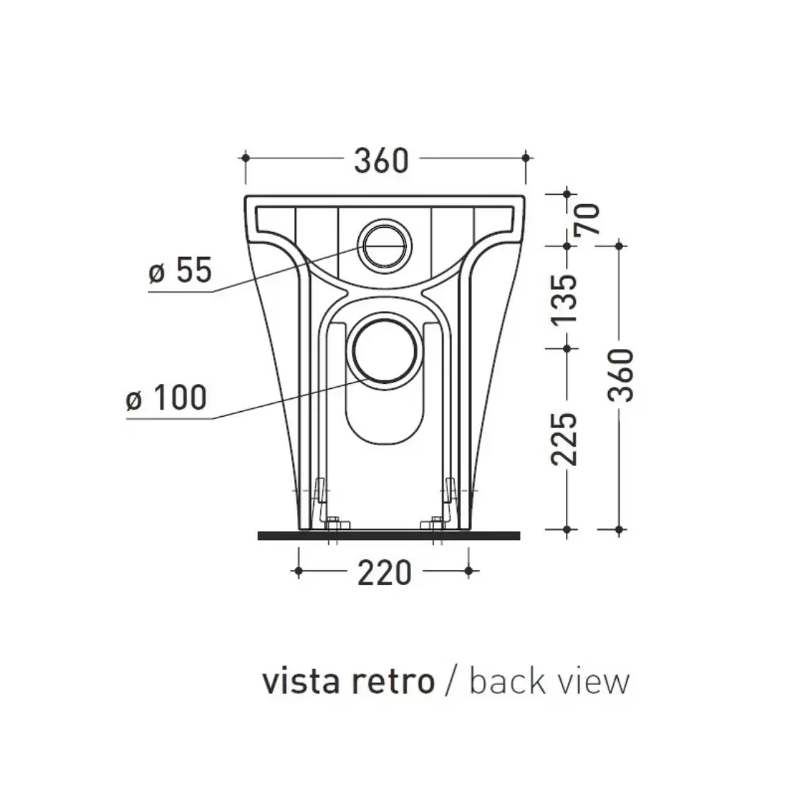 Wc A Pavimento 52x36 Cm Bianco App Plus AP117RG Flaminia 5 Wc A Pavimento 52x36 Cm Bianco App Plus AP117RG Flaminia - immagine 5