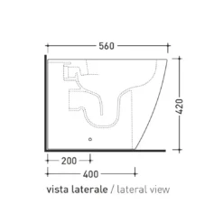 Wc A Pavimento Flaminia 56x36 Cm Link Plus Goclean -Vendite Ediliamo wc a pavimento flaminia 56x36 cm link plus goclean 4