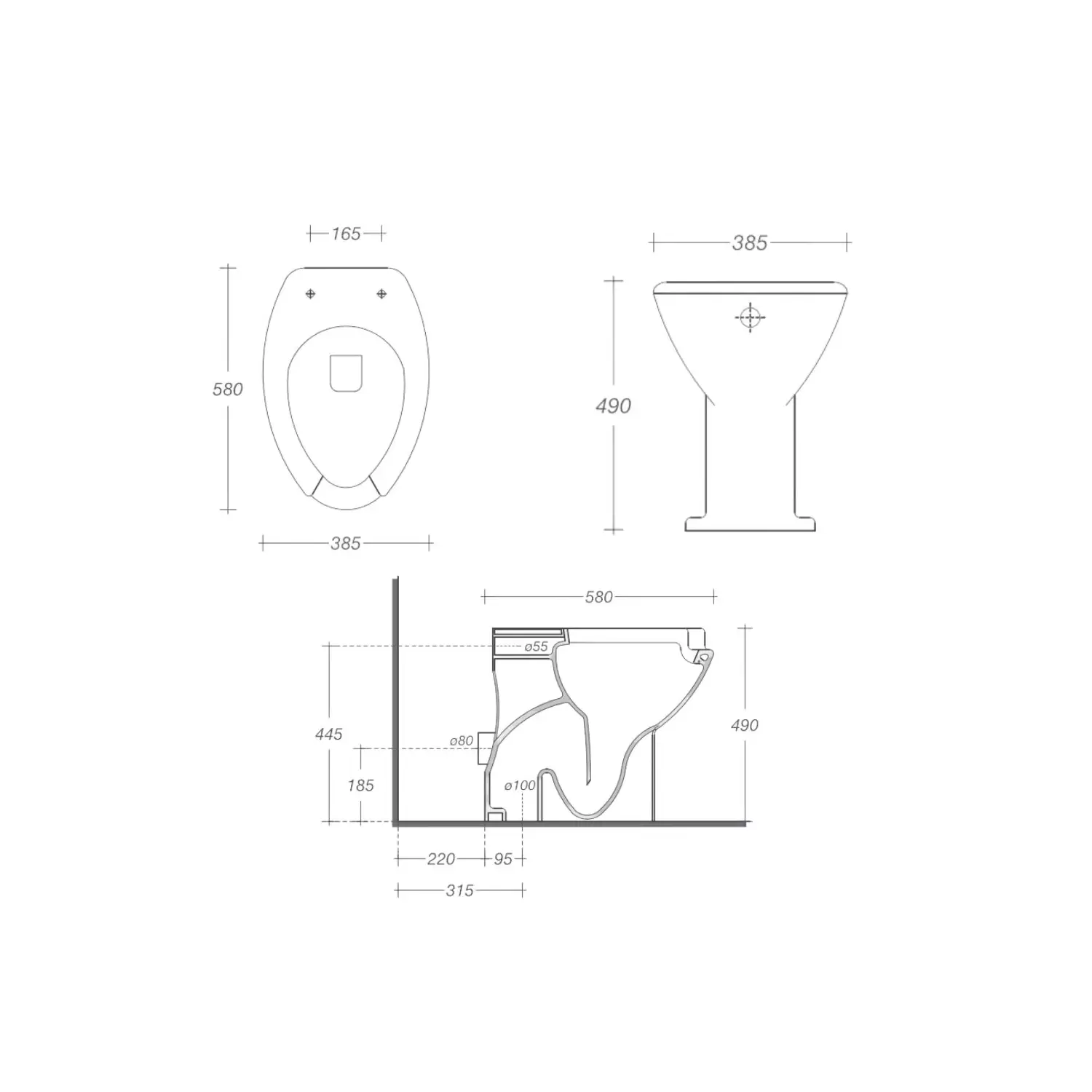 Wc Disabili A Pavimento Scarico A Parete 58x38 Cm Civita Cromo 3 Wc Disabili A Pavimento Scarico A Parete 58x38 Cm Civita Cromo - immagine 3