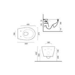 Wc Sospeso 52x37cm Newflush Italy 52 Catalano -Vendite Ediliamo wc sospeso catalano 52x37 cm newflush italy 2