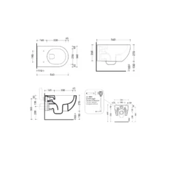 Wc Sospeso Catalano 54x35 Cm Newflush Sfera 54 Eco