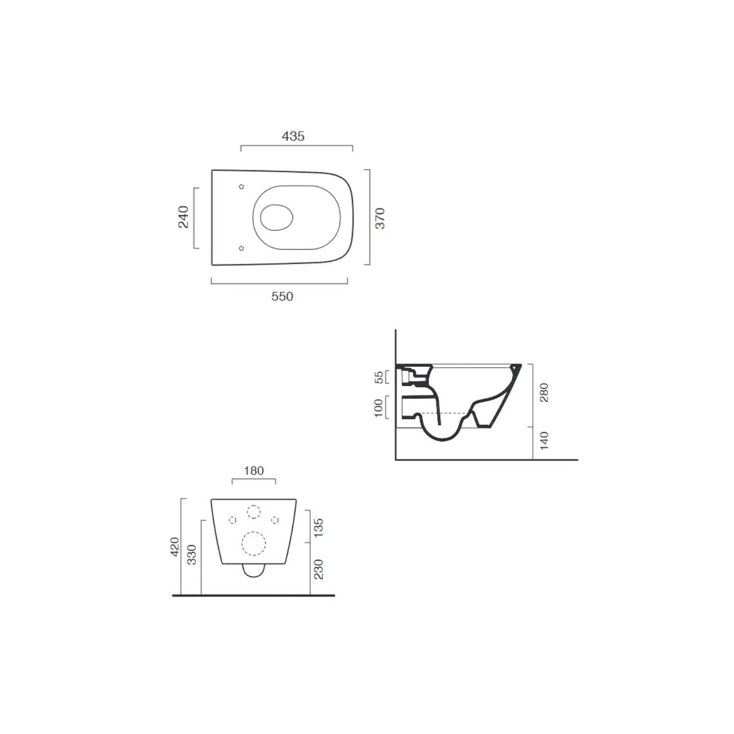 Wc Sospeso 55x37 Cm Newflush Green Catalano 1 Wc Sospeso 55x37 Cm Newflush Green Catalano