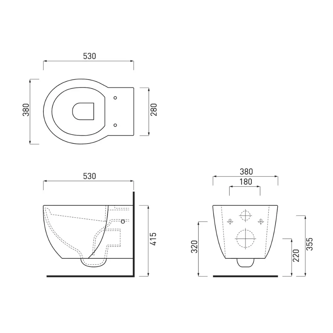 Wc Sospeso 53x38 Cm Easy Bath Evo Cielo 3 Wc Sospeso 53x38 Cm Easy Bath Evo Cielo - immagine 3